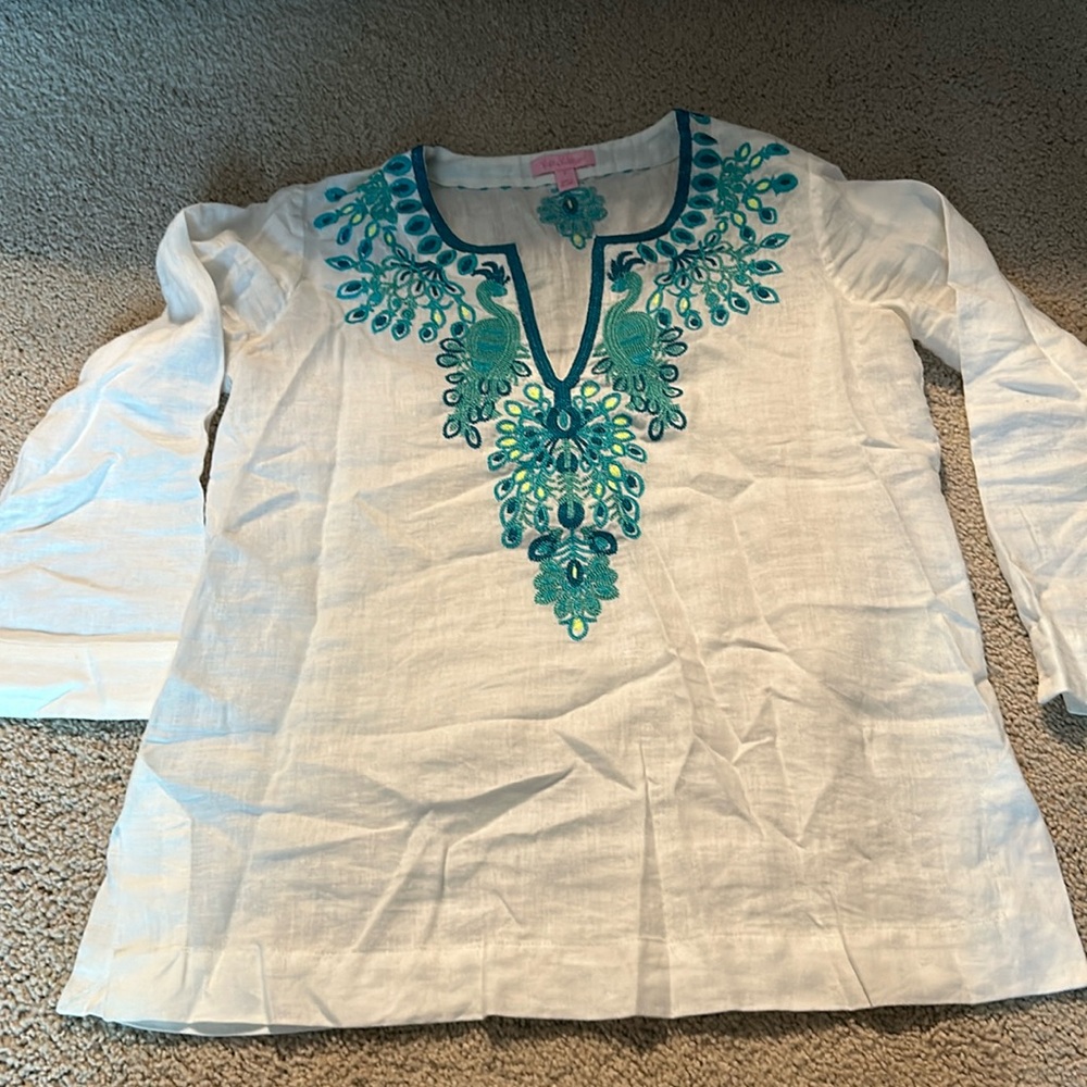 Lily Pulitzer white tunic